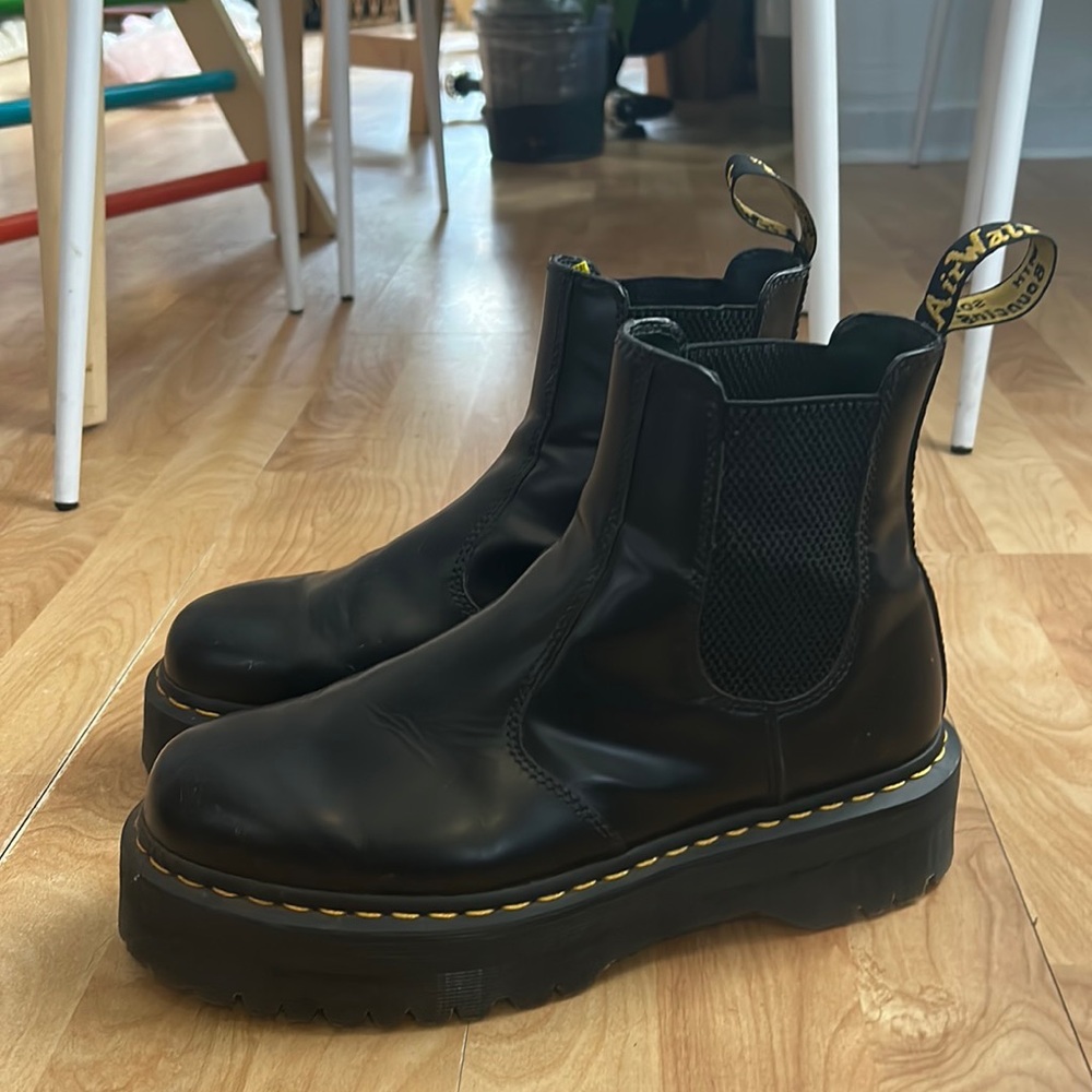 COPY - Women’s 11 men’s 10 dr martens platform boot like new. Only wore once or…
